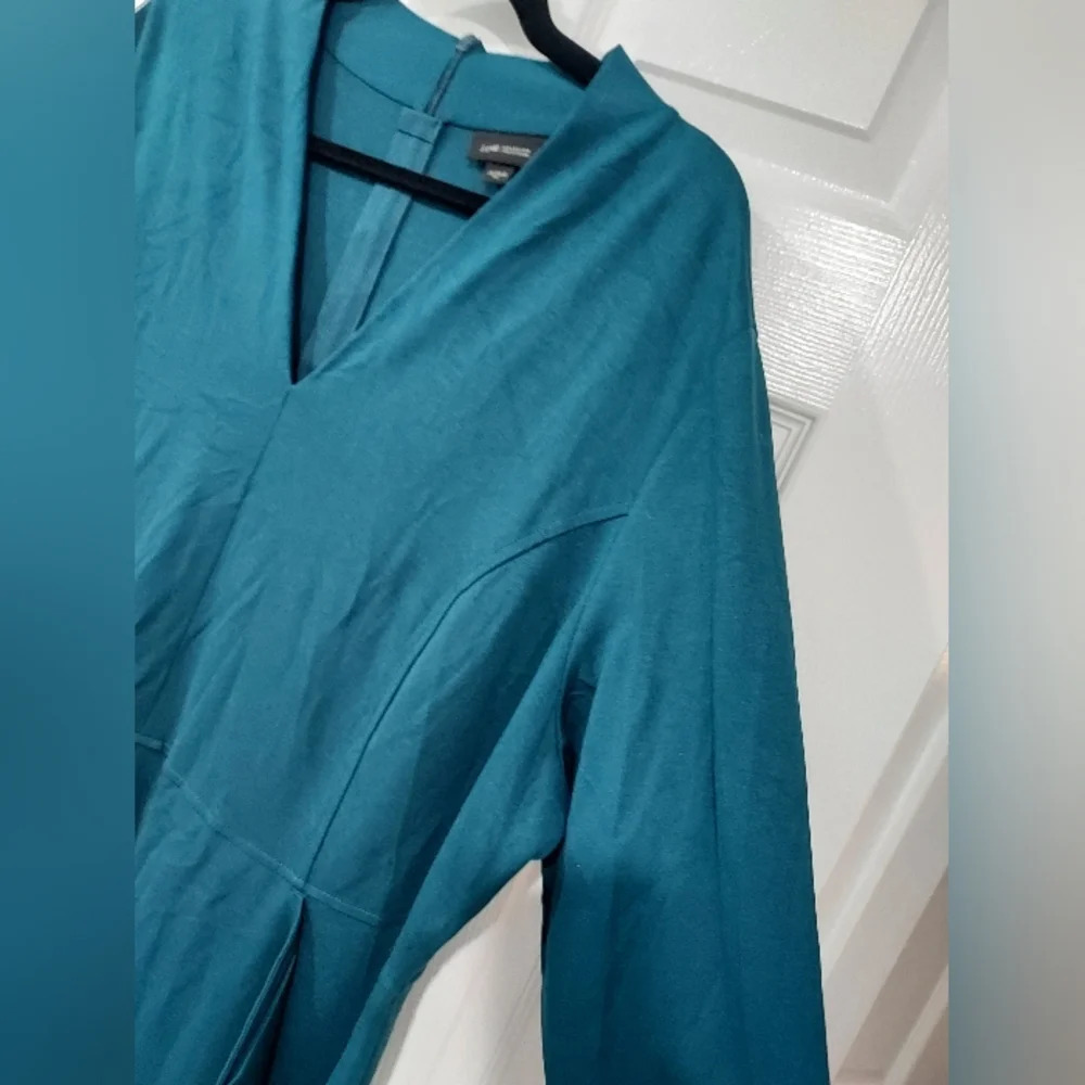 J. Jill Wearever Collection Tidewater Blue Double Face Jersey Sheath Dress in 2X - Picture 10 of 15